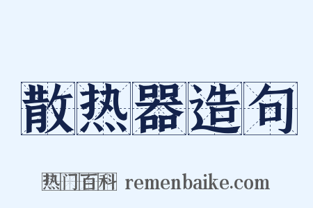 散热器造句是什么意思的图片